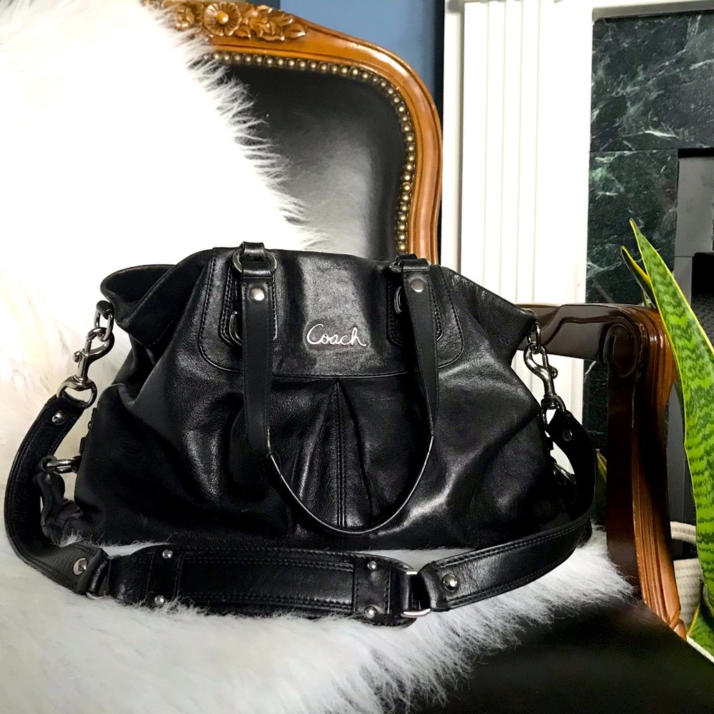 Coach Ashley Carryall Satchel Tote # F15513 Black